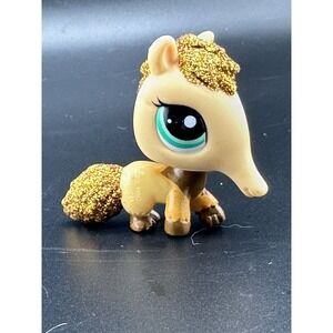 Littlest Pet Shop Gold Anteater #2322 Glitter Pets LPS Authentic